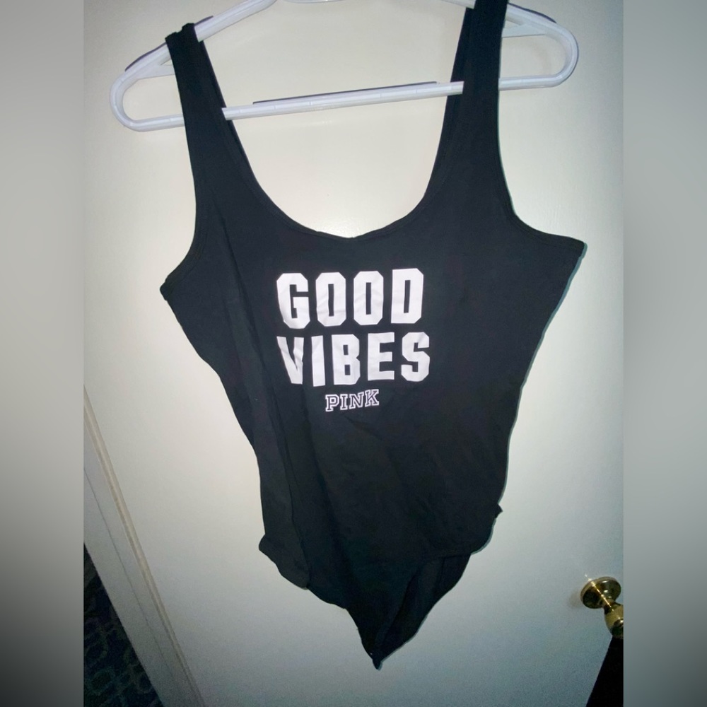 NWOT, Victoria Secret “Good Vibes” body suit.